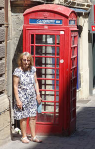 cabine de tlphone style anglais rouge